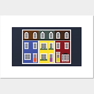Newfoundland Row Houses || Newfoundland and Labrador || Gifts || Souvenirs Posters and Art